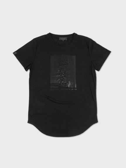 Joy Division - Unknown Pleasures - 黒箔プリントTシャツ